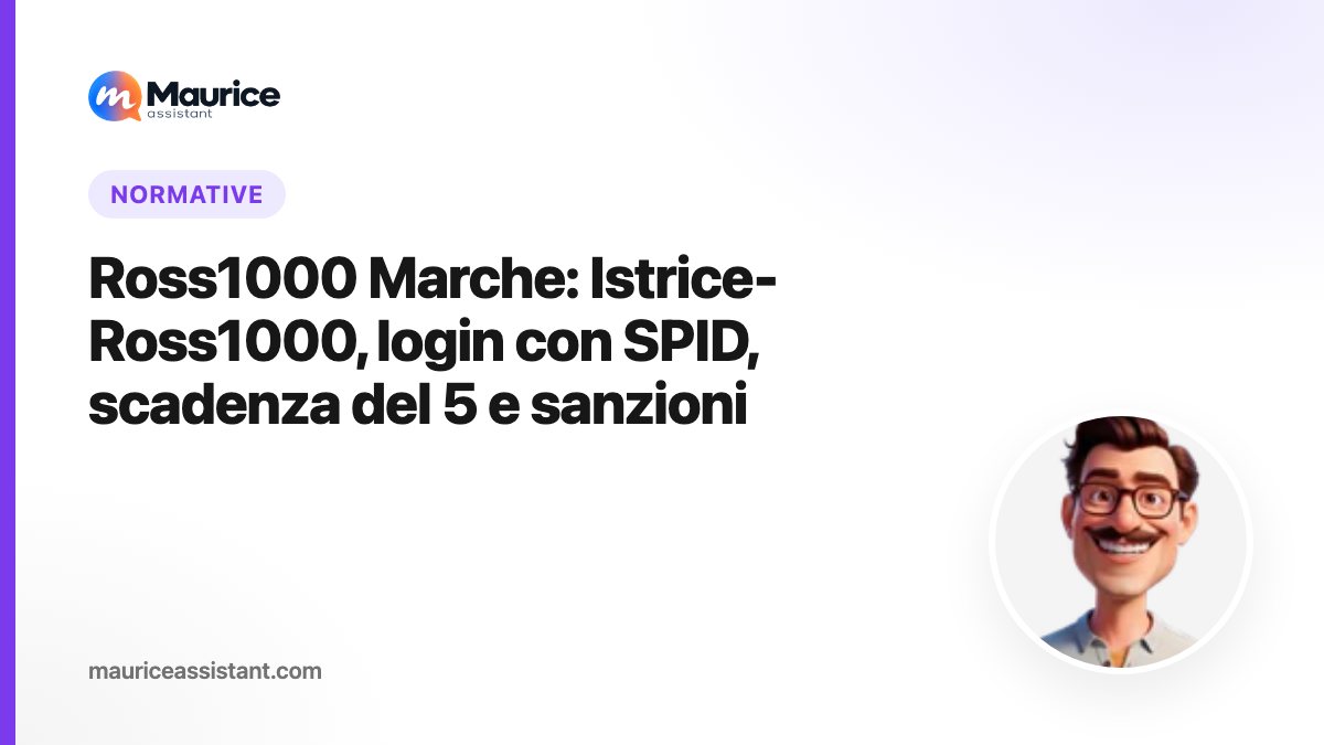 Ross1000 Marche: Istrice-Ross1000, login con SPID, scadenza del 5 e sanzioni (guida 2026)